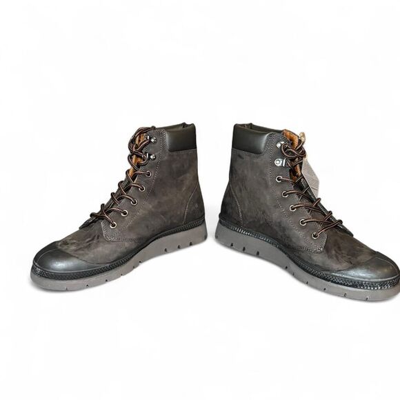 Palladium Men’s Leather Ankle Boots Size 8.5 Brown Lace-Up Waterproof Rugged - Picture 2 of 8